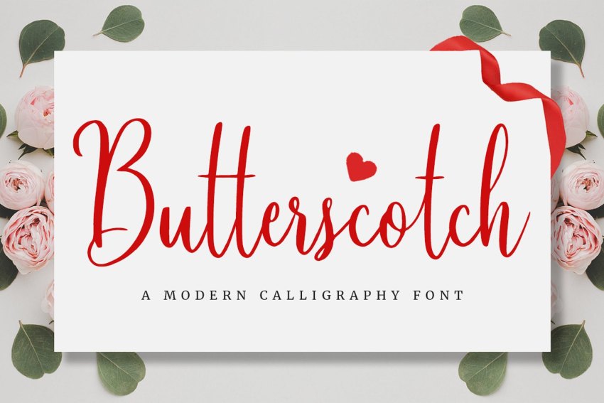 Butterscotch - Cursive Calligraphy Font